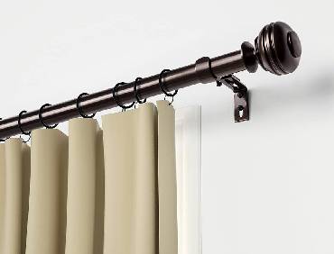 long curtain rods for living room